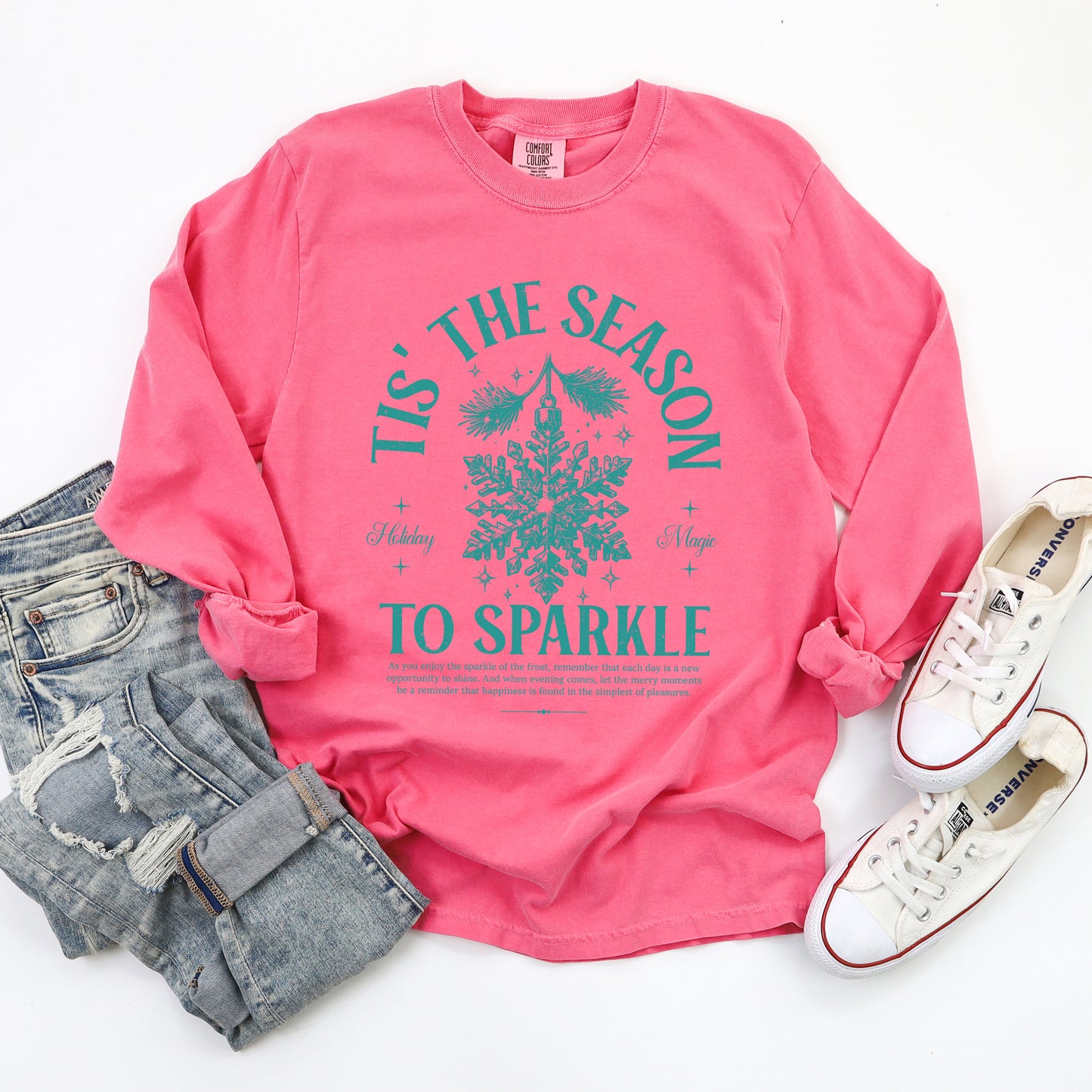 Season To Sparkle | Garment Dyed Long Sleeve