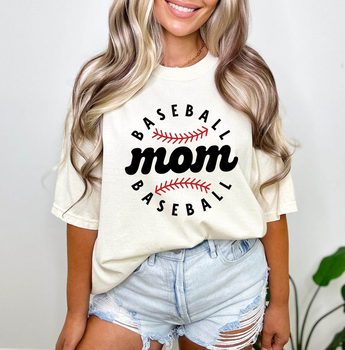 Baseball Mom Baseball | Garment Dyed Short Sleeve Tee