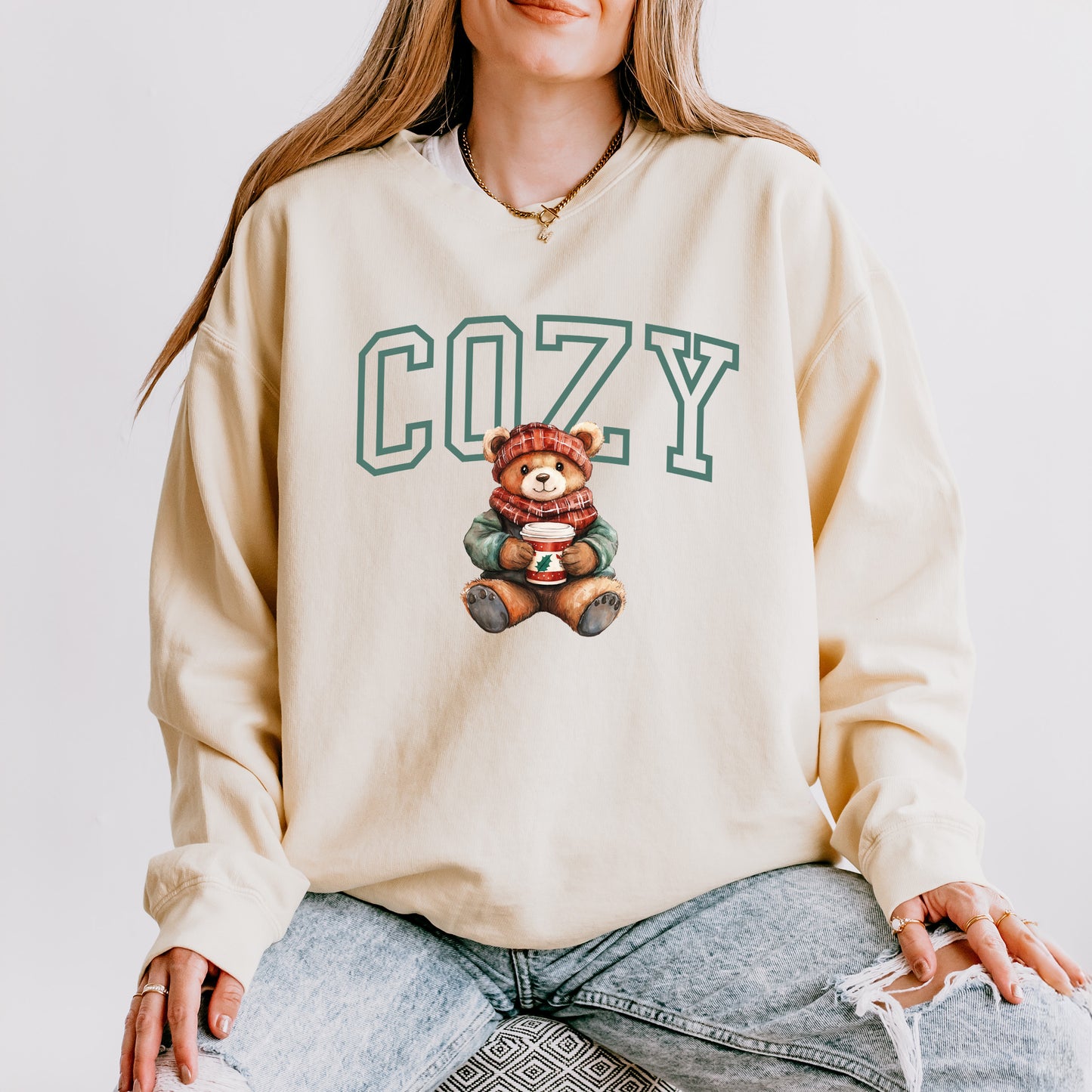 Cozy Bear | Lightweight Garment Dyed Sweatshirt