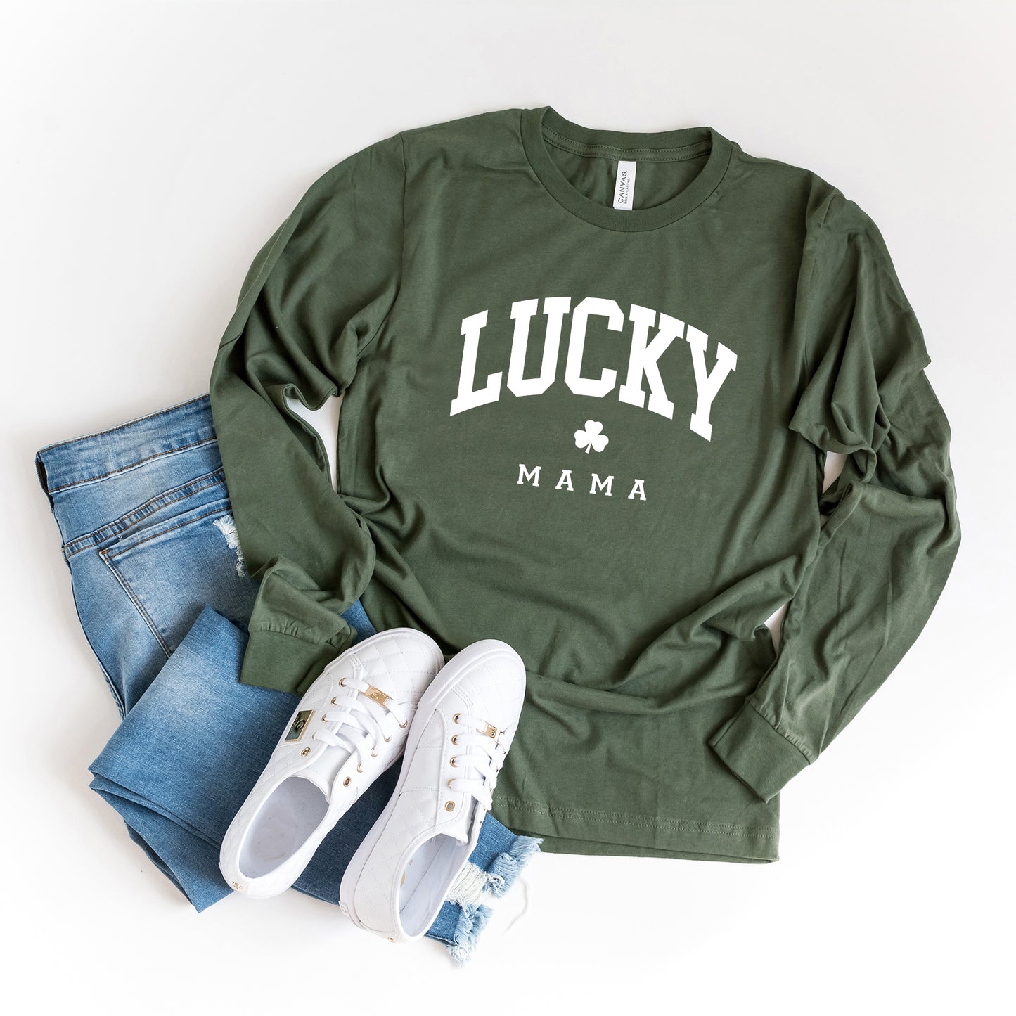 Lucky Mama | Long Sleeve Crew Neck