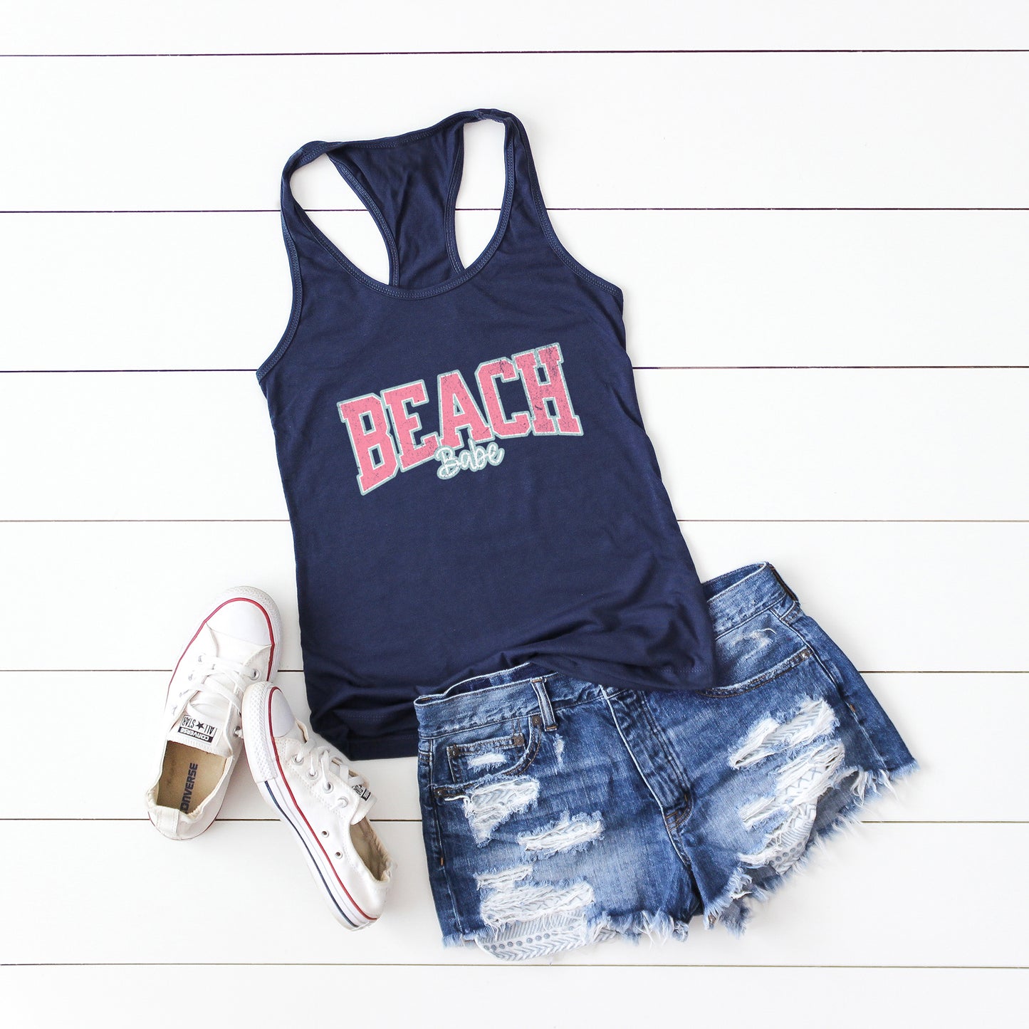 Beach Babe Distressed | Racerback Tank