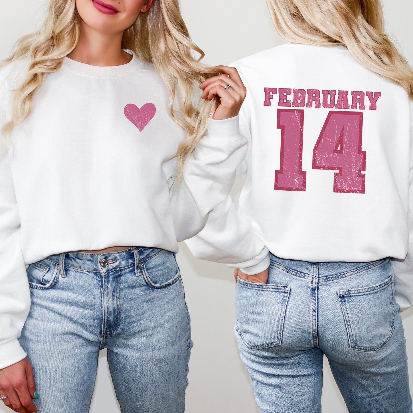 February Fourteenth | Front And Back Sweatshirt