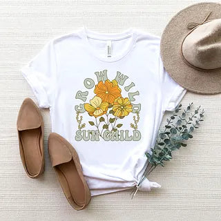 Grow Wild Sun Child Colorful | Short Sleeve Crew Neck