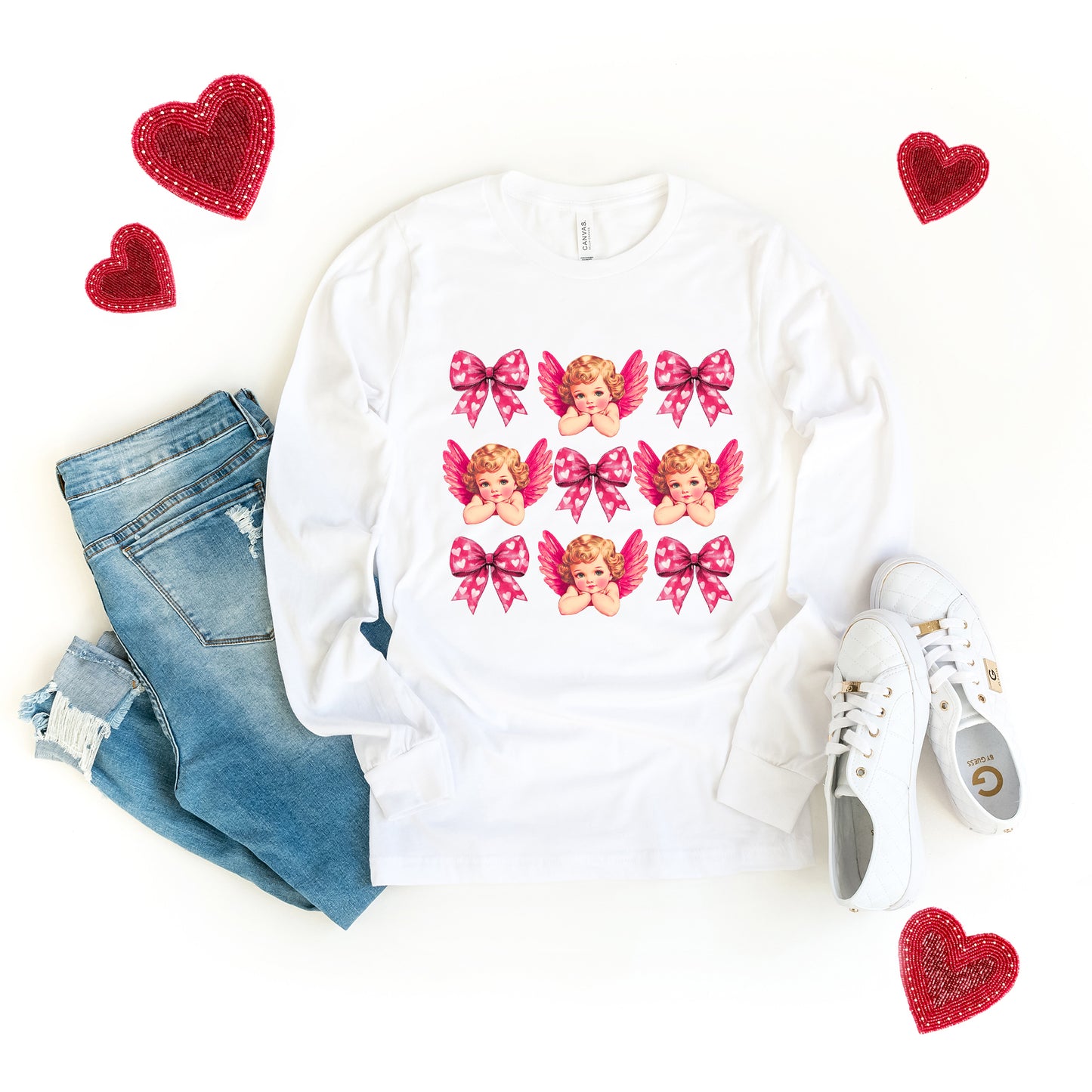 Coquette Cupid Chart | Long Sleeve Crew Neck