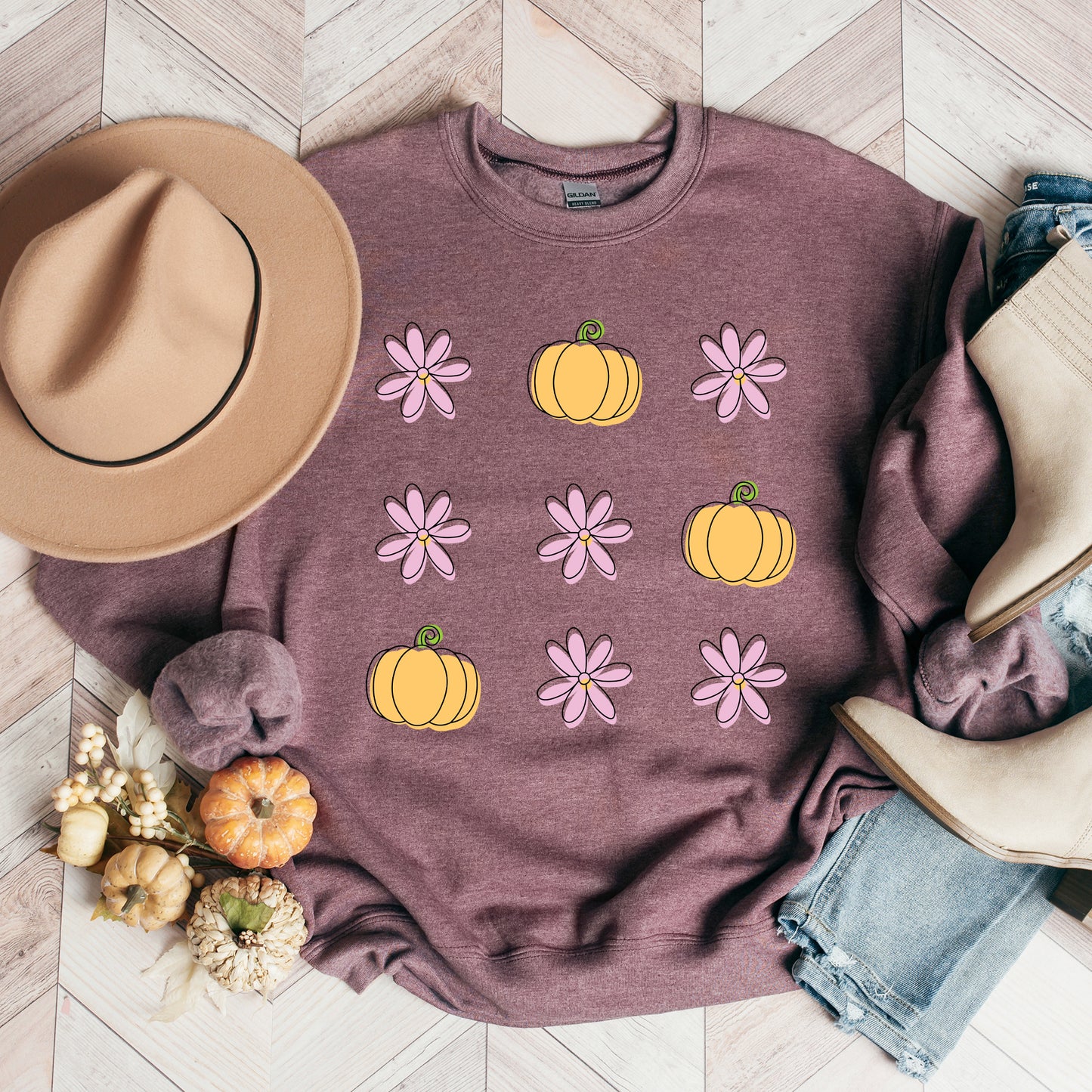 Pumpkin and Flowers | Sweatshirt