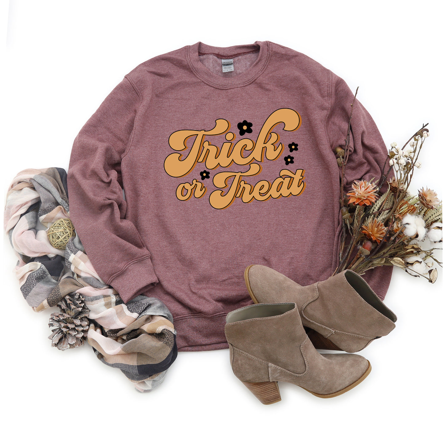 Trick Or Treat Flowers | Sweatshirt