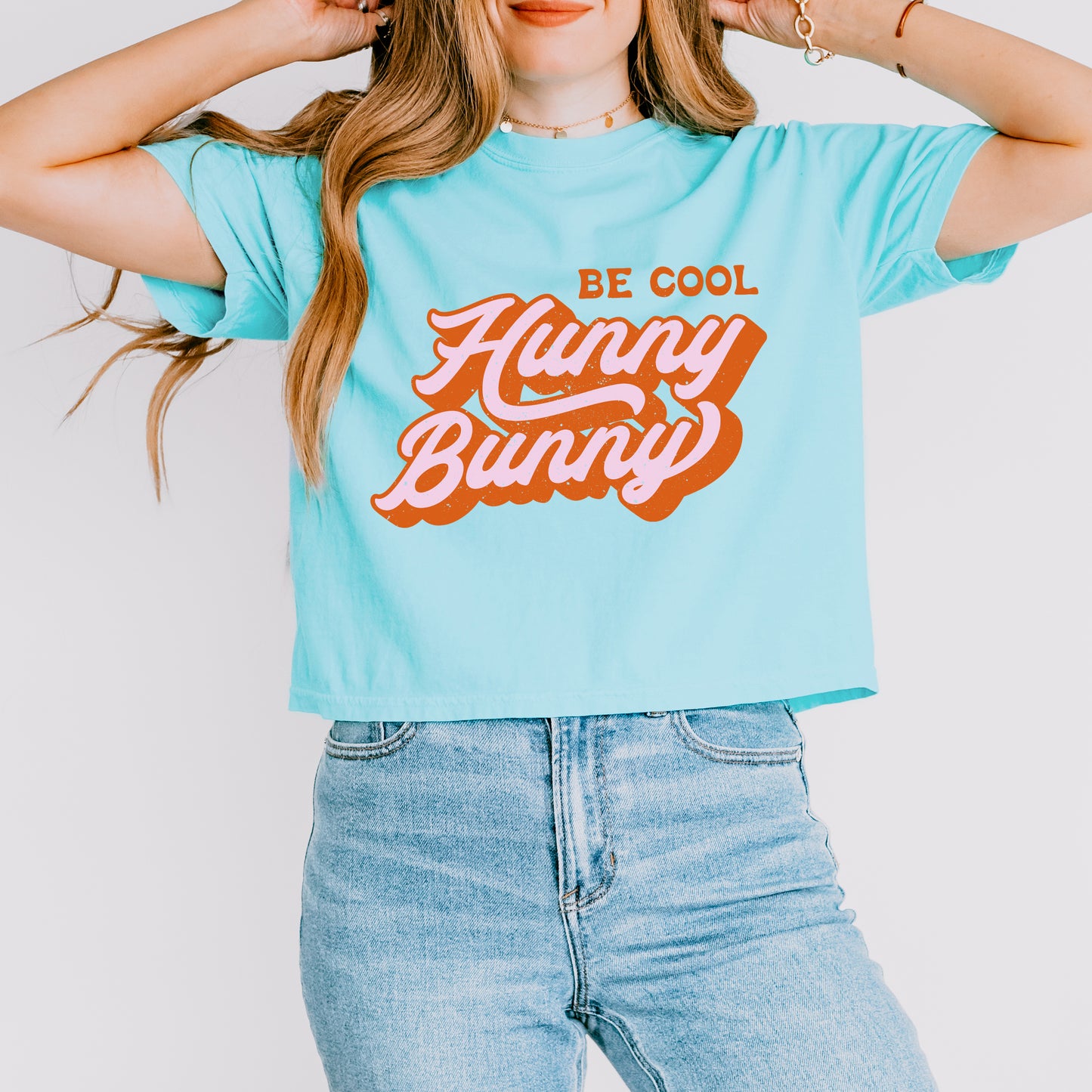 Be Cool Hunny Bunny | Relaxed Fit Cropped Tee