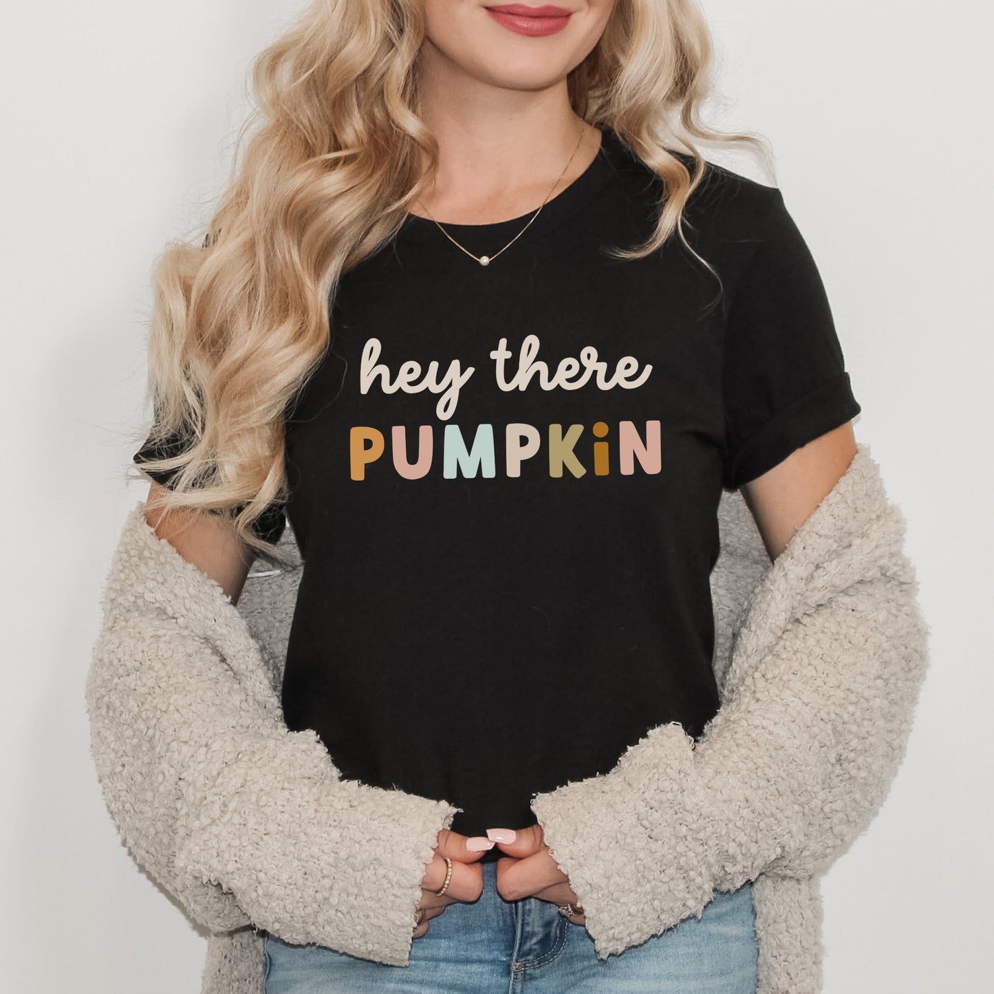 Hey There Pumpkin Colorful | Short Sleeve Graphic Tee