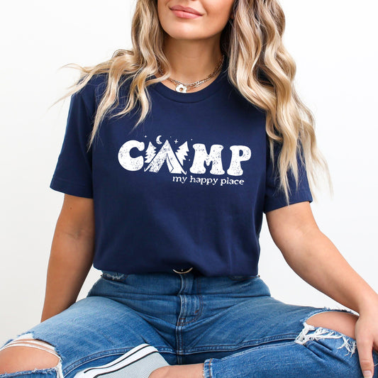 Camp My Happy Place | Short Sleeve Graphic Tee