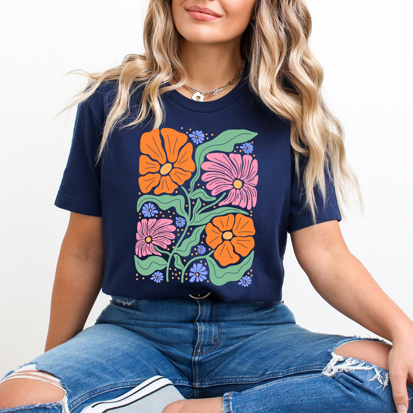 Boho Floral Collage | Short Sleeve Graphic Tee