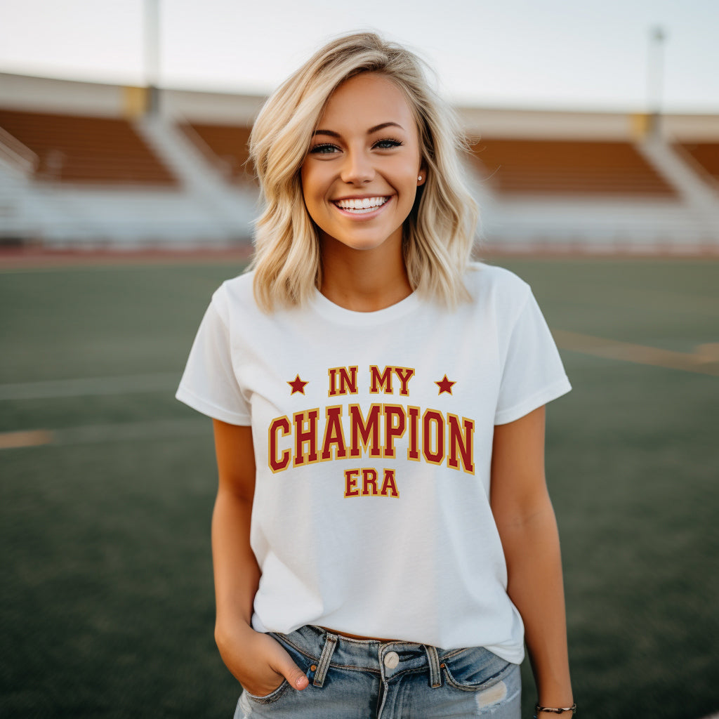 Maroon In My Champion Era | Short Sleeve Graphic Tee