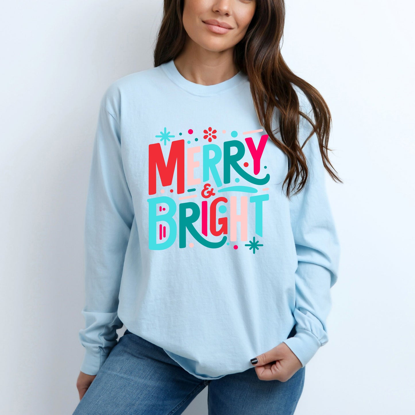 Merry And Bright Abstract | Garment Dyed Long Sleeve