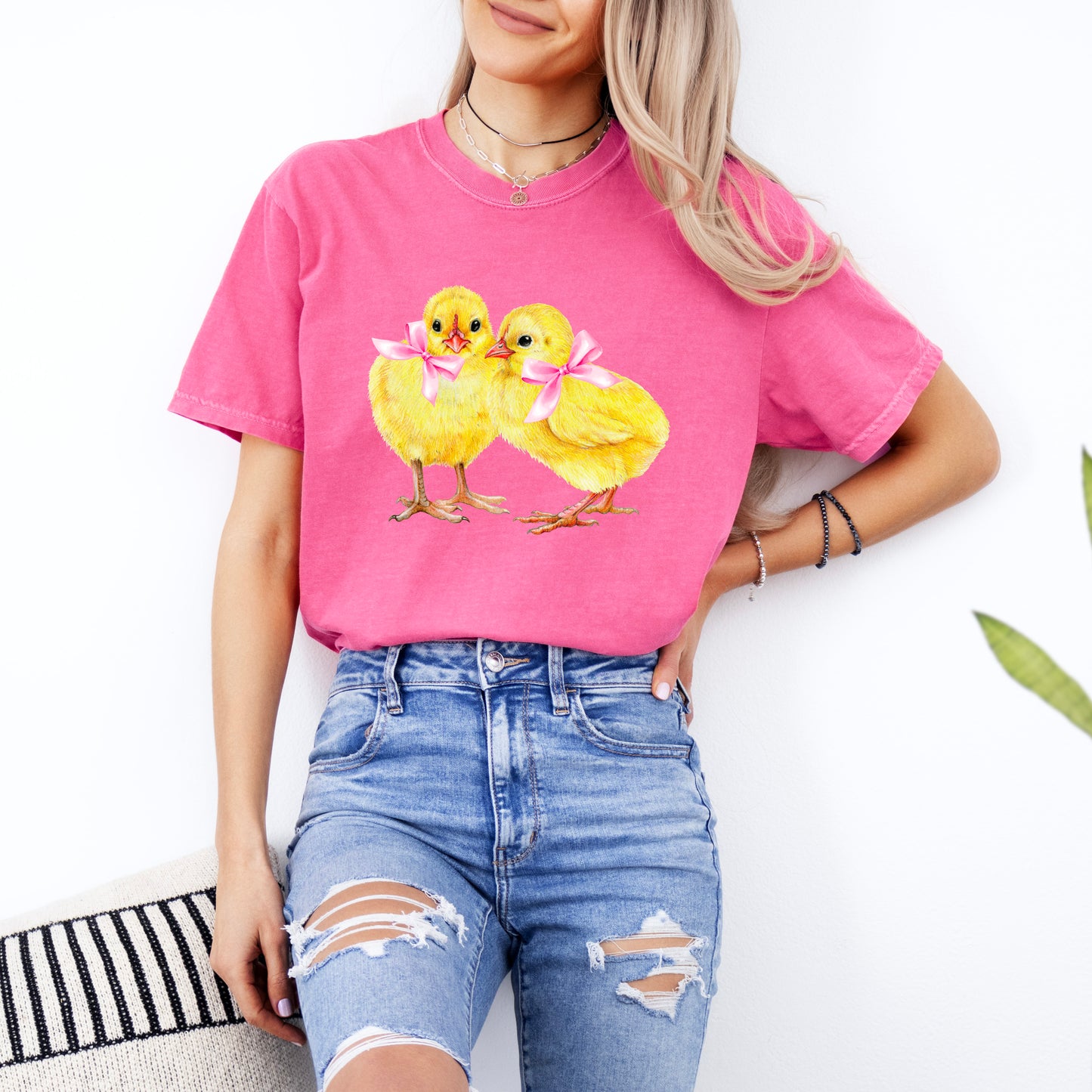 Coquette Yellow Chicks | Garment Dyed Short Sleeve Tee