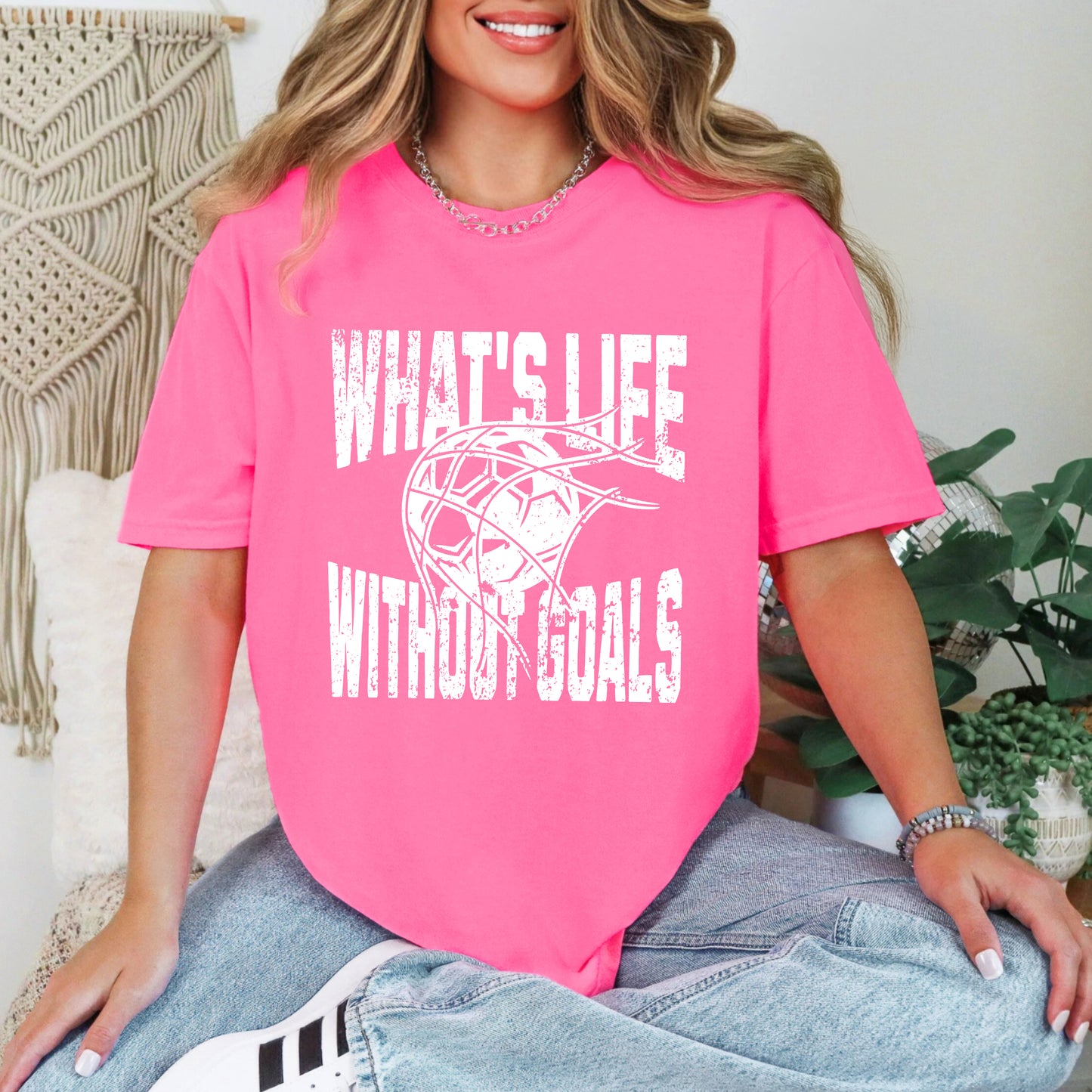 What's Life Without Goals  | Garment Dyed Short Sleeve Tee