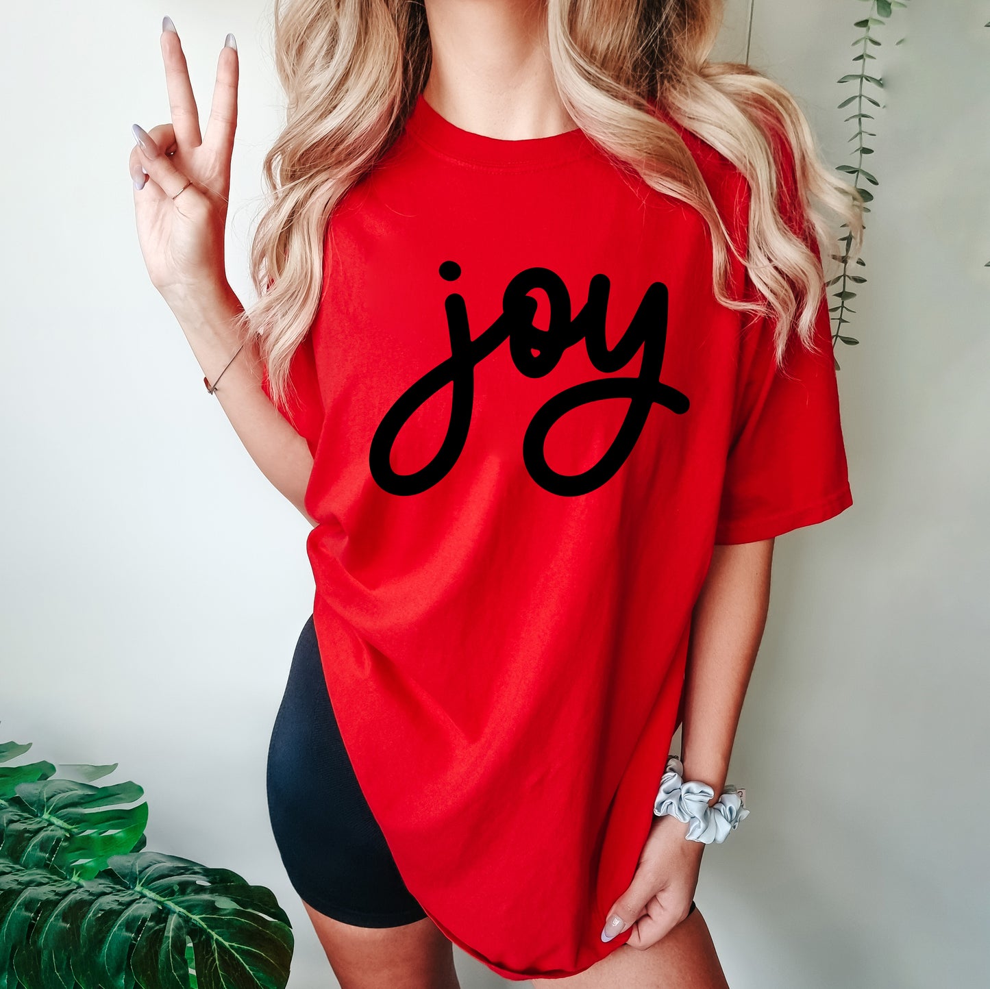 Joy Bold Cursive | Garment Dyed Tee