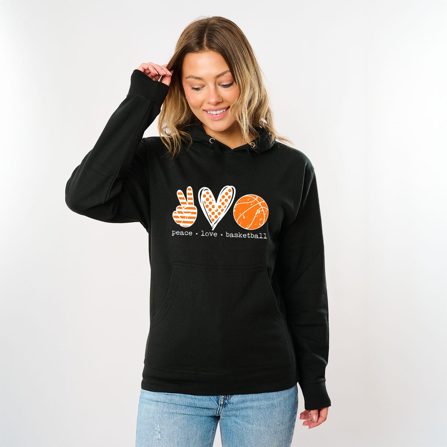 Peace Love Basketball (Colorful) | Hoodie