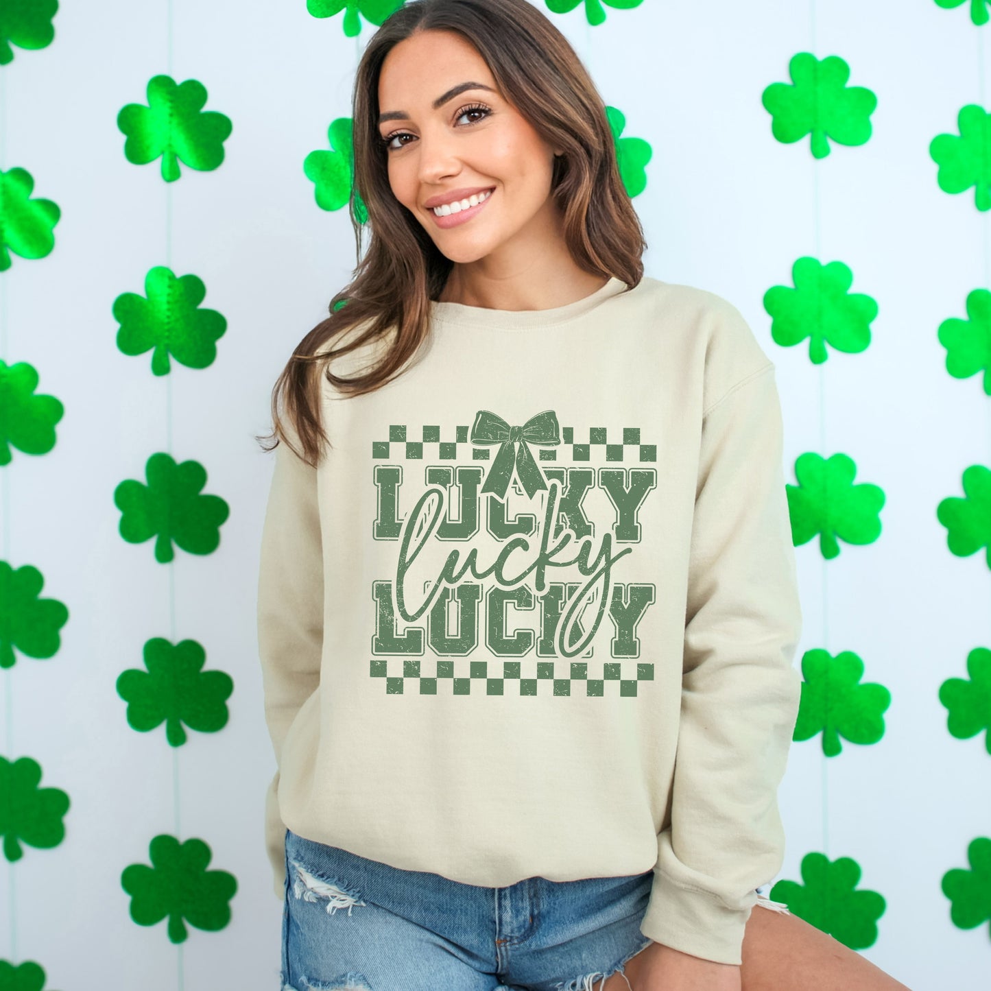 Lucky Stacked Coquette | Sweatshirt