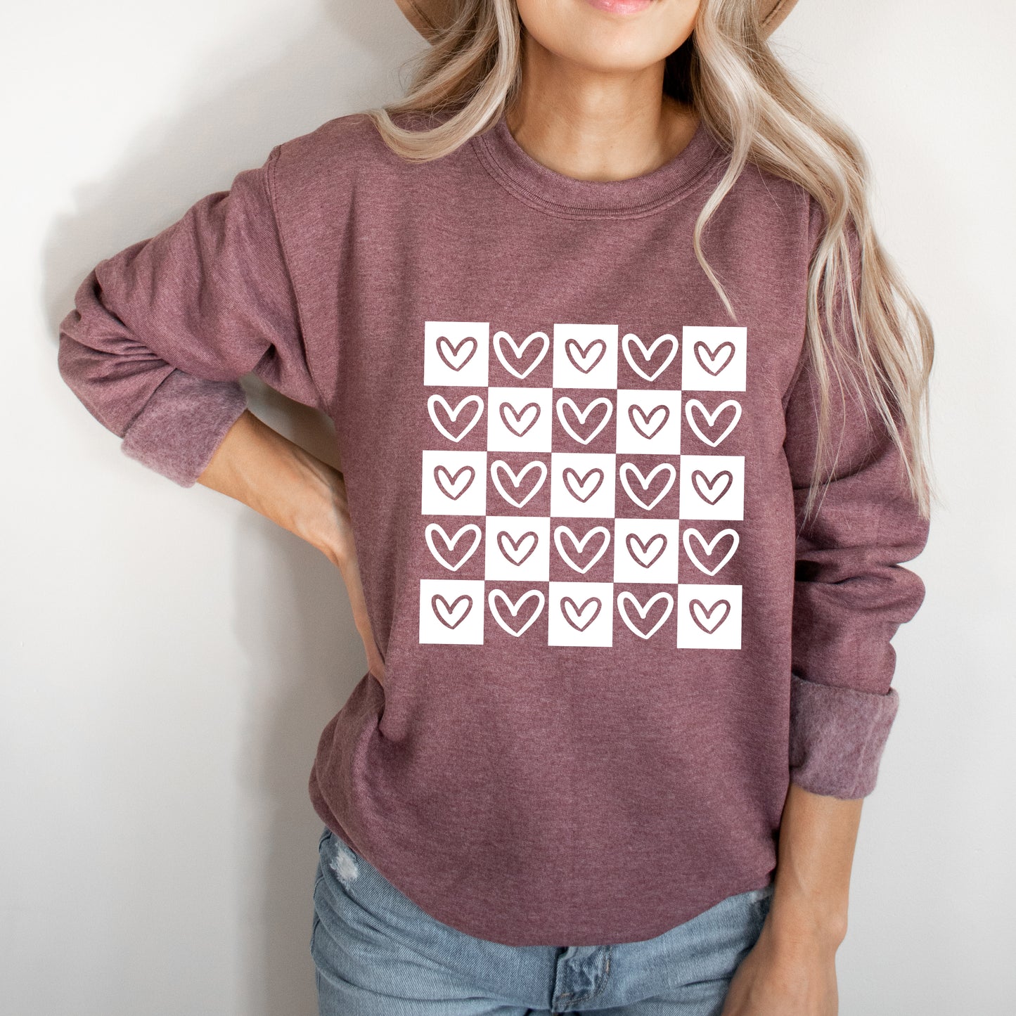 Heart Checkerboard | Sweatshirt