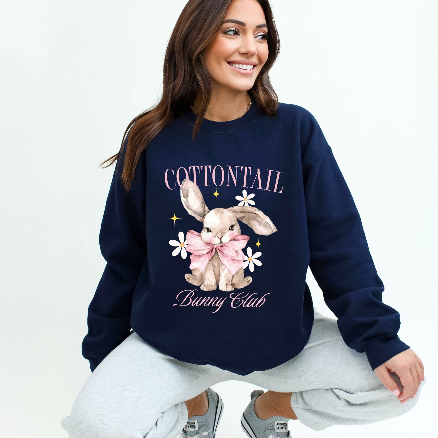 Coquette Cottontail Bunny Club | Sweatshirt