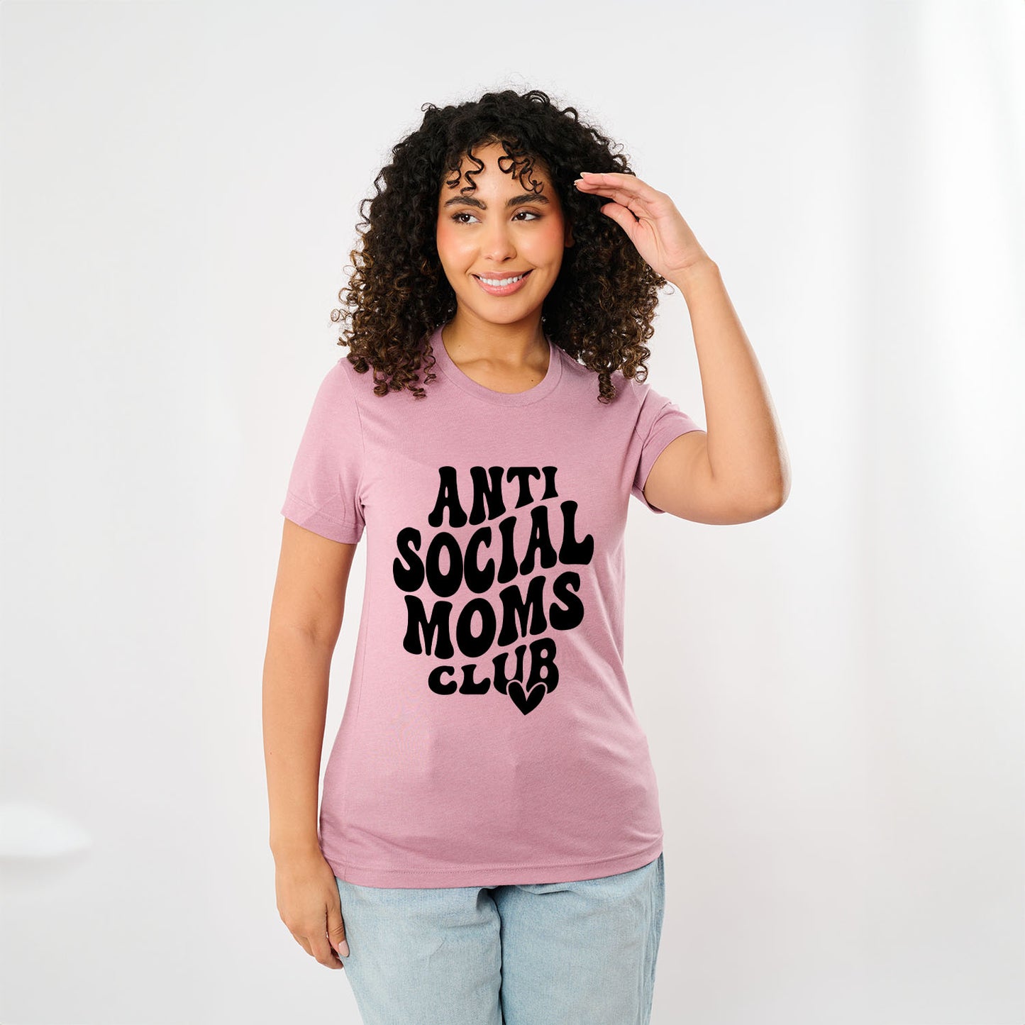 Anti Social Moms Club Heart | Short Sleeve Graphic Tee