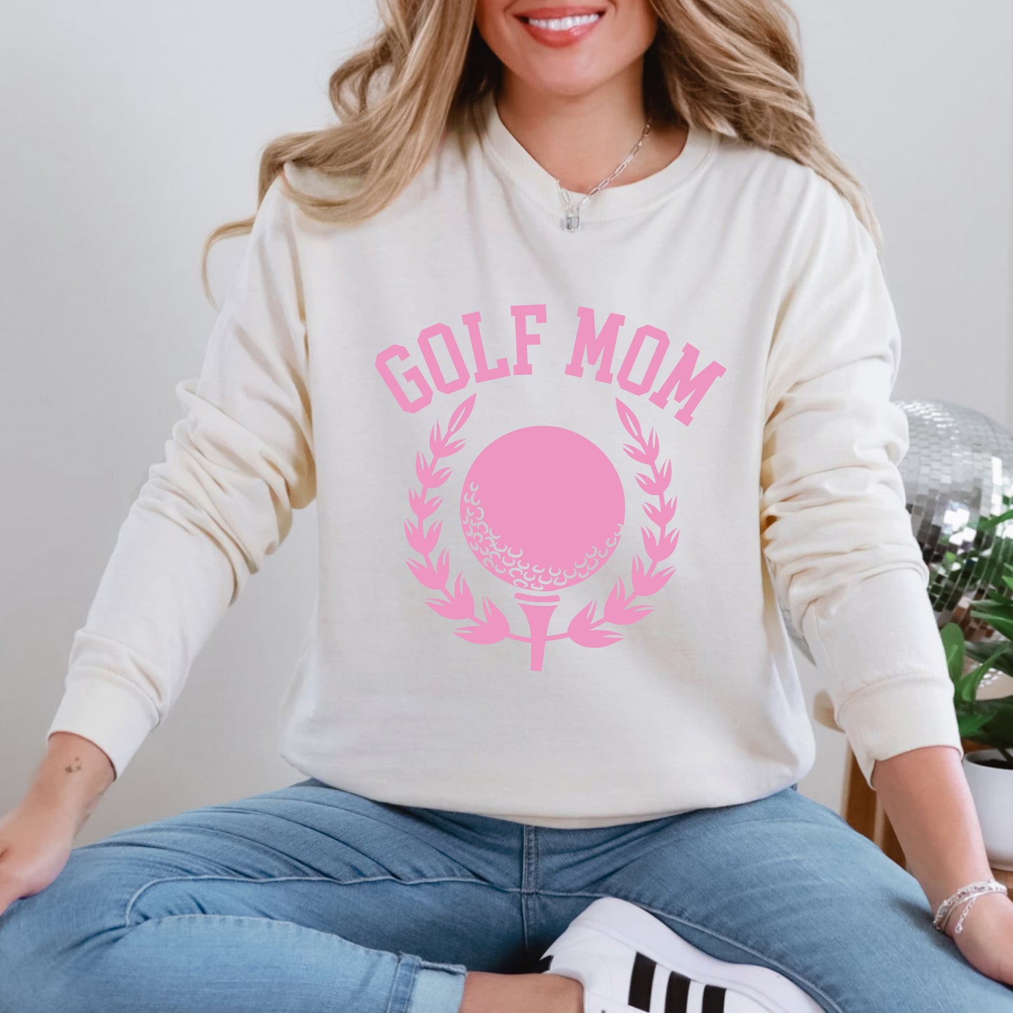 Golf Mom Tee | Garment Dyed Long Sleeve