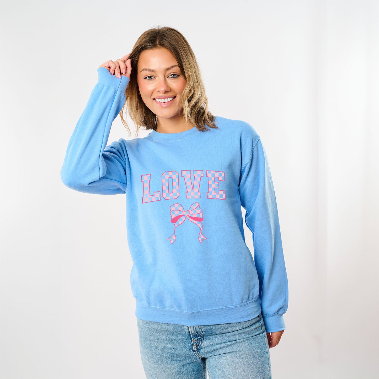 Coquette Love Checkered | Sweatshirt