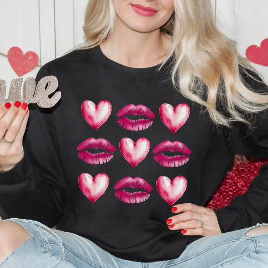 Hearts And Lips Chart | Sweatshirt