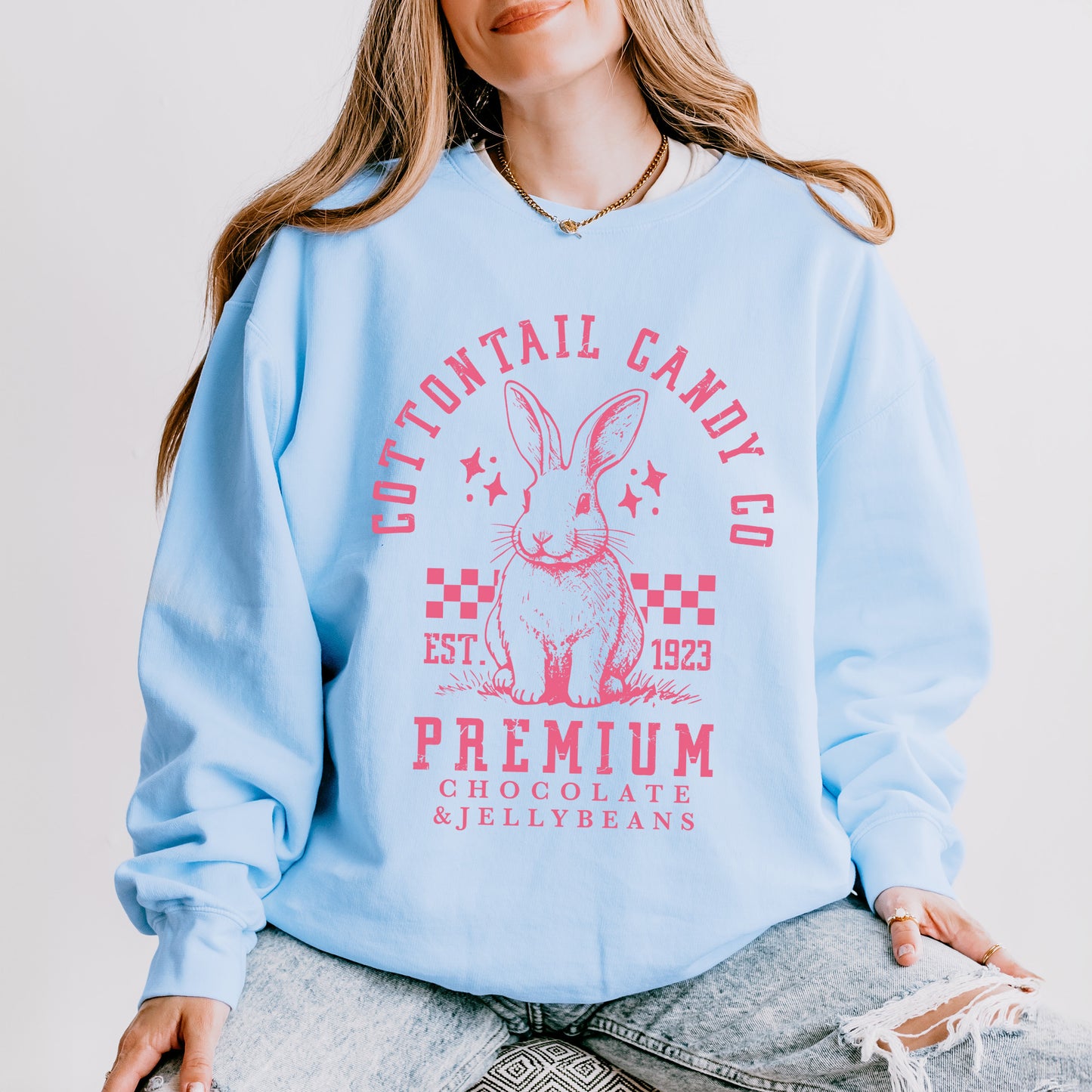 Cottontail Candy Premium Chocolate | Lightweight Garment Dyed Sweatshirt