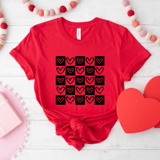 Heart Checkerboard | Short Sleeve Graphic Tee