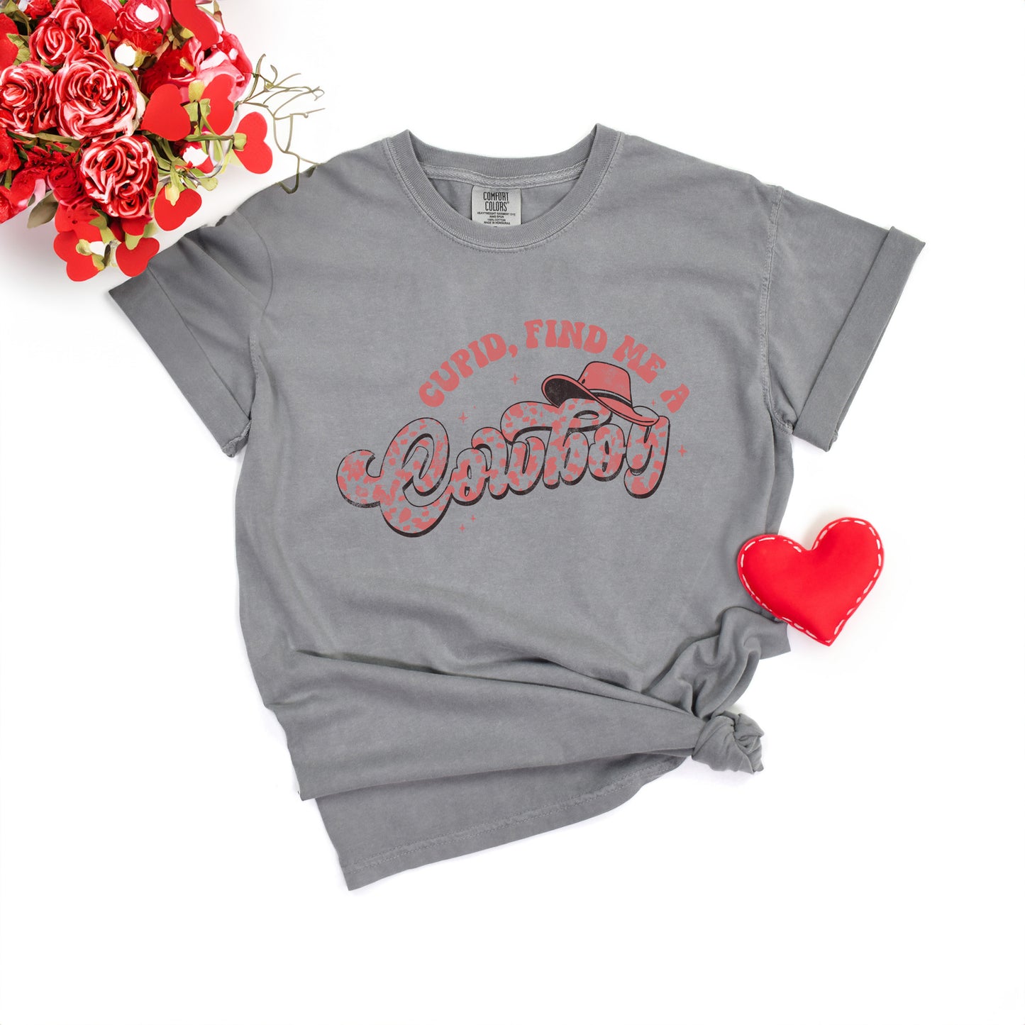 Cupid Find Me A Cowboy | Garment Dyed Tee