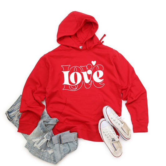 Love Heart Stacked | Hoodie