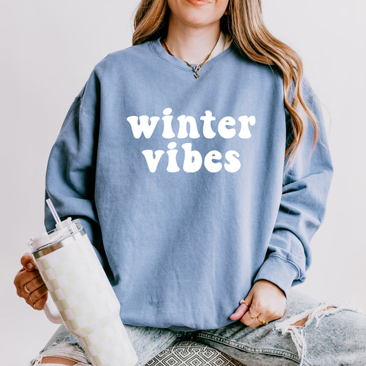 Retro Winter Vibes | Lightweight Garment Dyed Sweatshirt