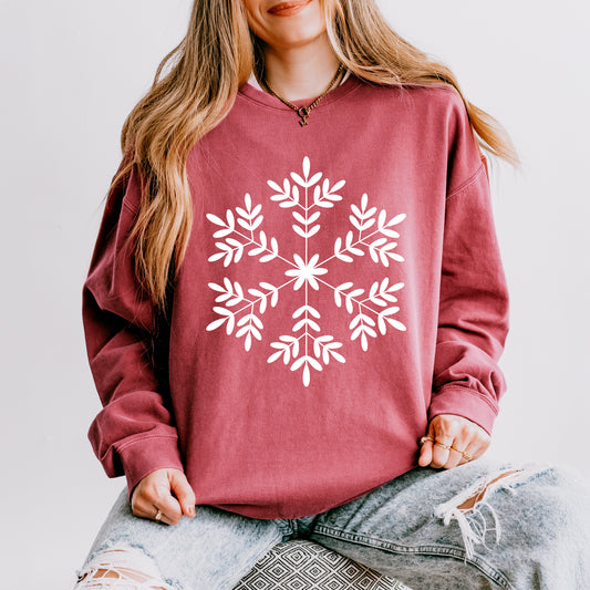 Giant Snowflake | Lightweight Garment Dyed Sweatshirt