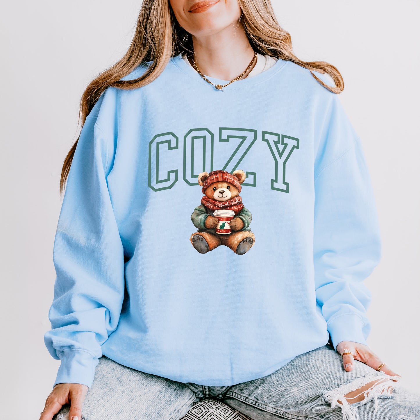 Cozy Bear | Lightweight Garment Dyed Sweatshirt