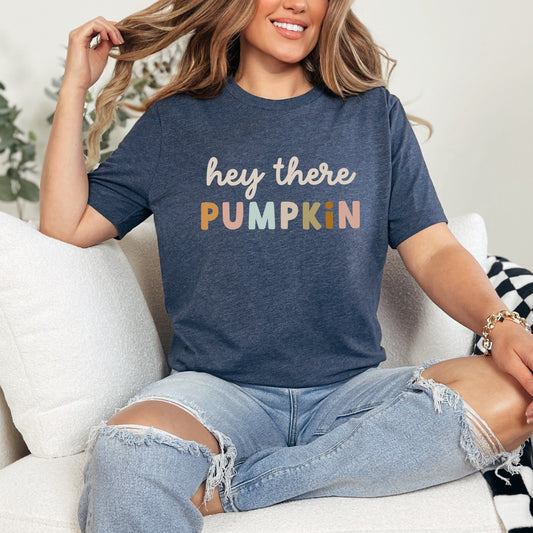 Hey There Pumpkin Colorful | Short Sleeve Graphic Tee