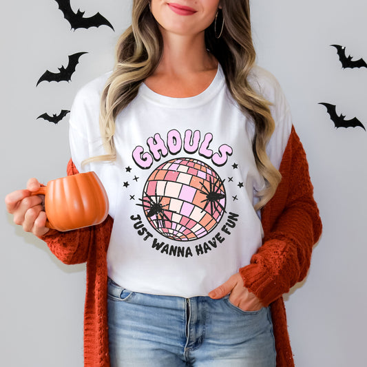 Ghouls Disco Ball | Short Sleeve Crew Neck