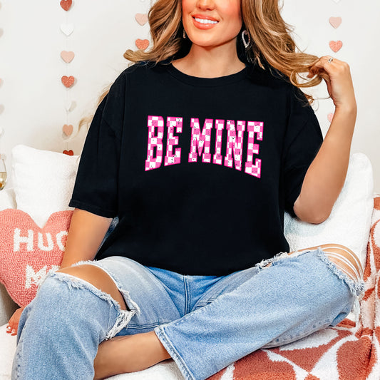 Be Mine Distressed Checkered | Garment Dyed Tee