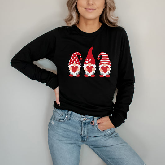 Valentine's Gnomes | Long Sleeve Graphic Tee