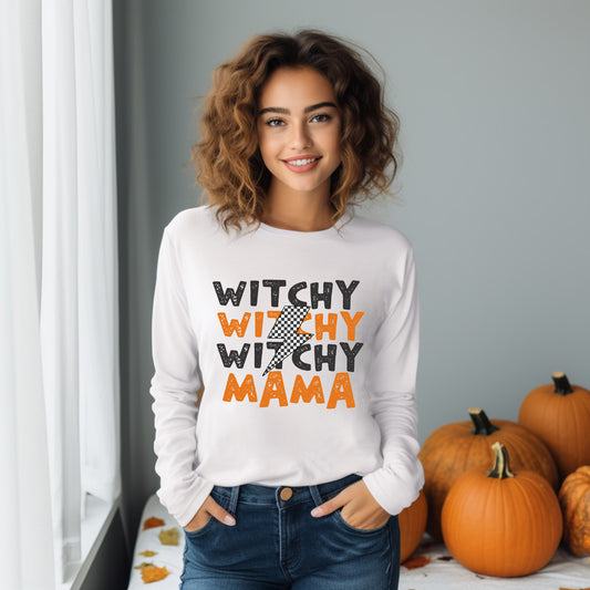 Witchy Mama Lightning Bolt | Long Sleeve Crew Neck