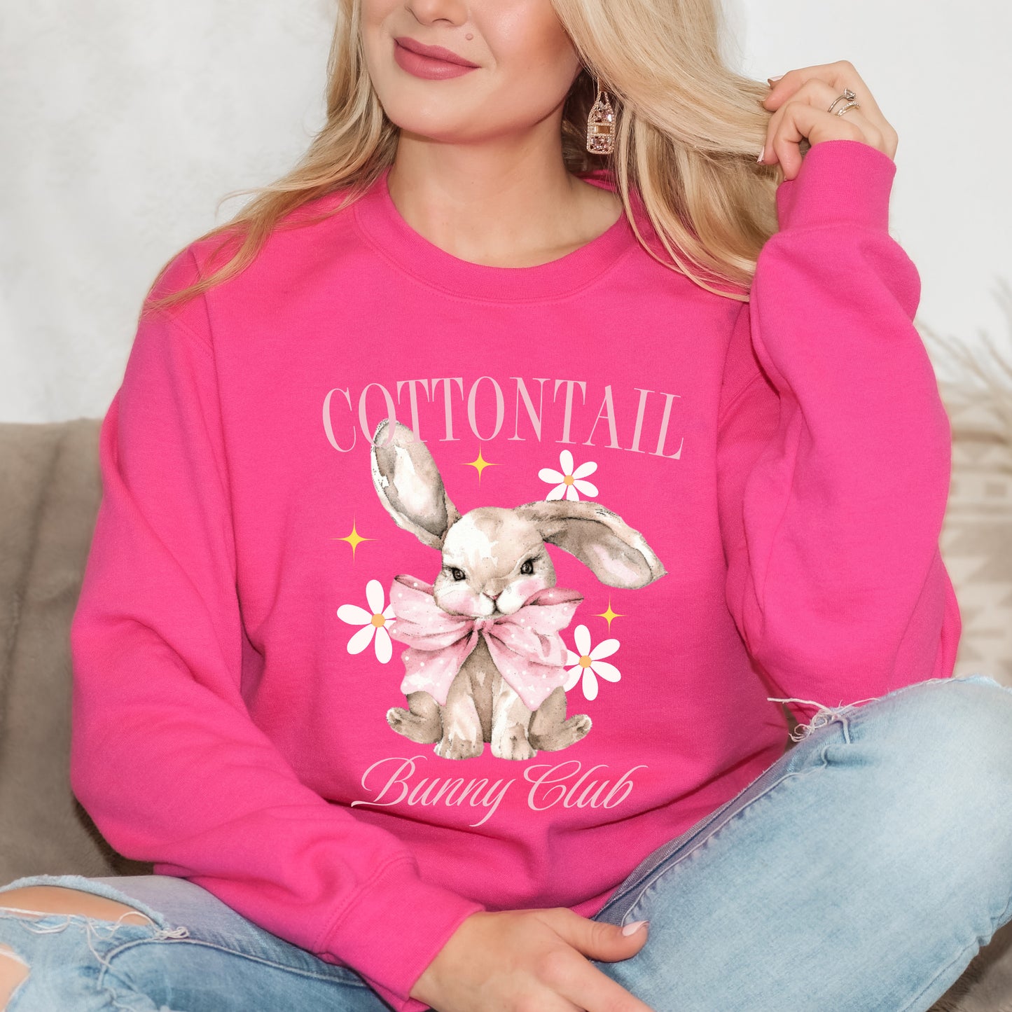 Coquette Cottontail Bunny Club | Sweatshirt