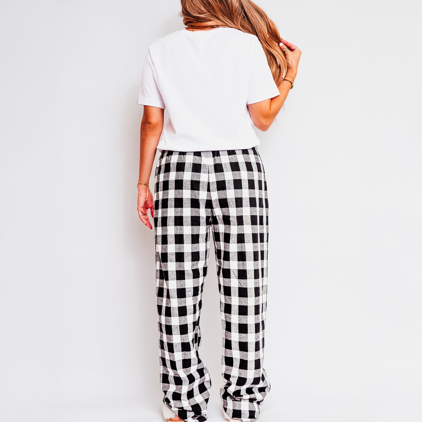 Love Heart Distressed | Plaid Pajama Set