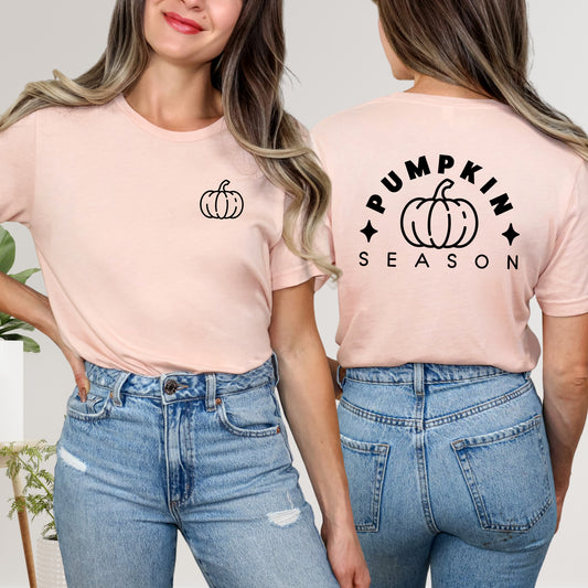 Pumpkin Season Pumpkin | Front & Back Short Sleeve Graphic Tee