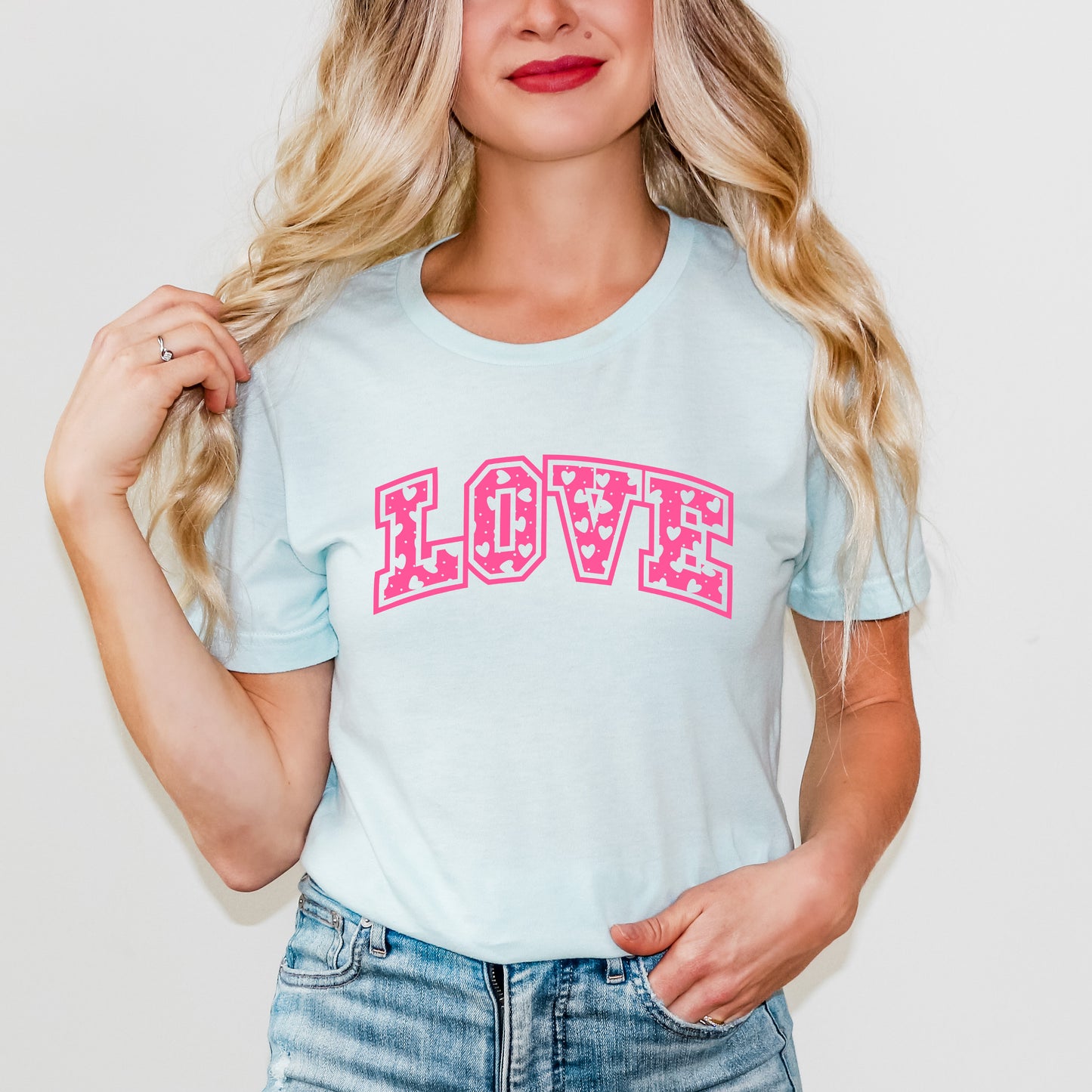 Love Varsity Hearts | Short Sleeve Graphic Tee