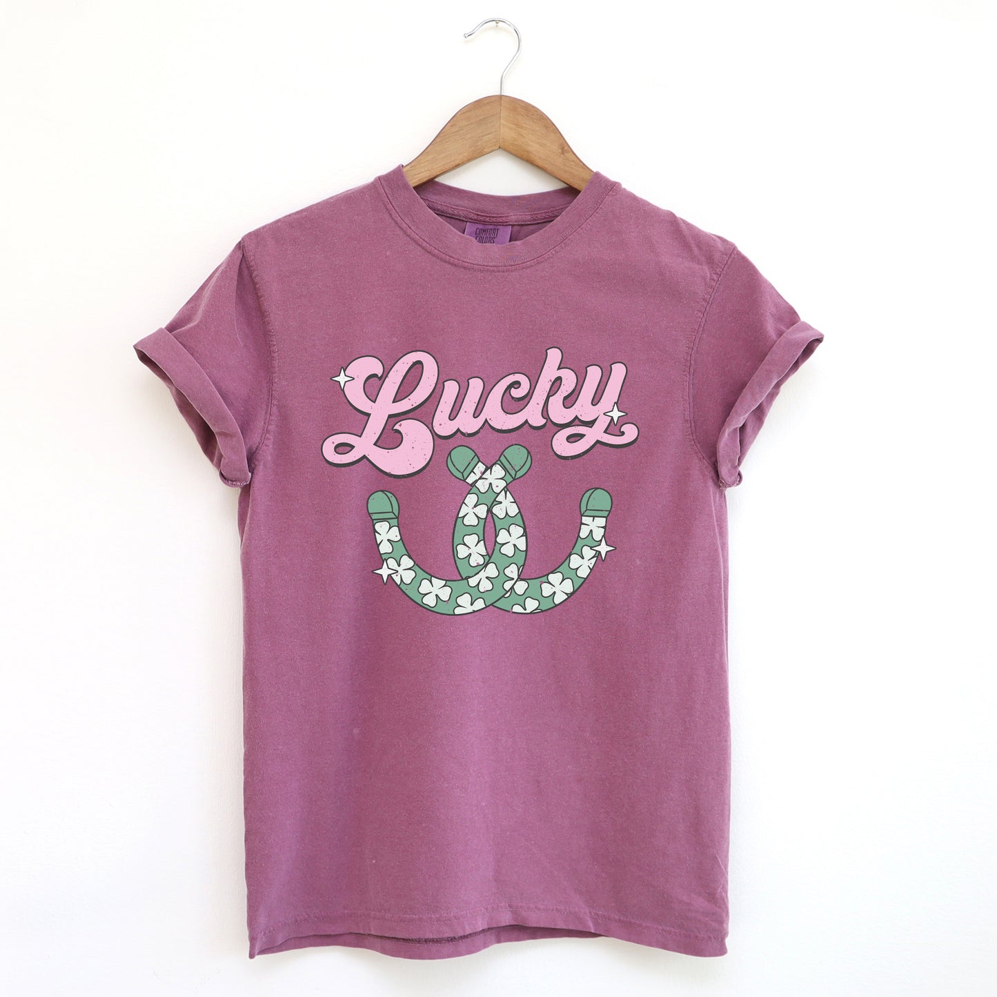 Lucky Horseshoes| Garment Dyed Tee