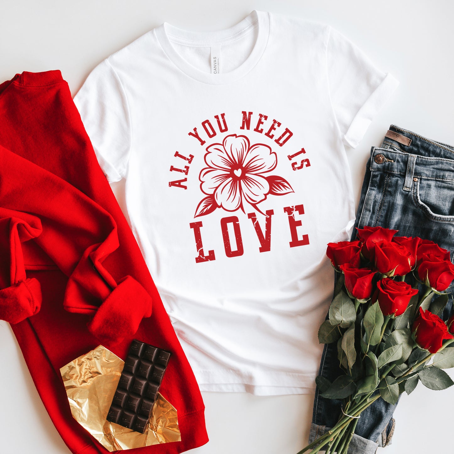 All You Need Is Love Flower | Short Sleeve Graphic Tee