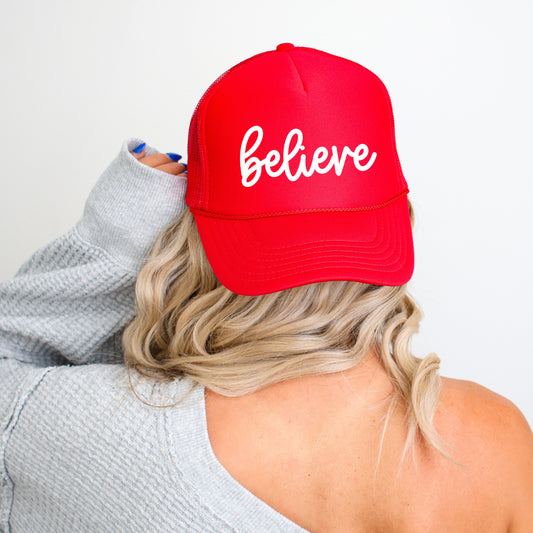 Believe Bold Cursive | Foam Trucker Hat