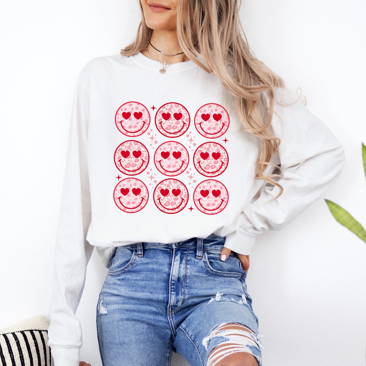 Nine Valentine Faces | Garment Dyed Long Sleeve