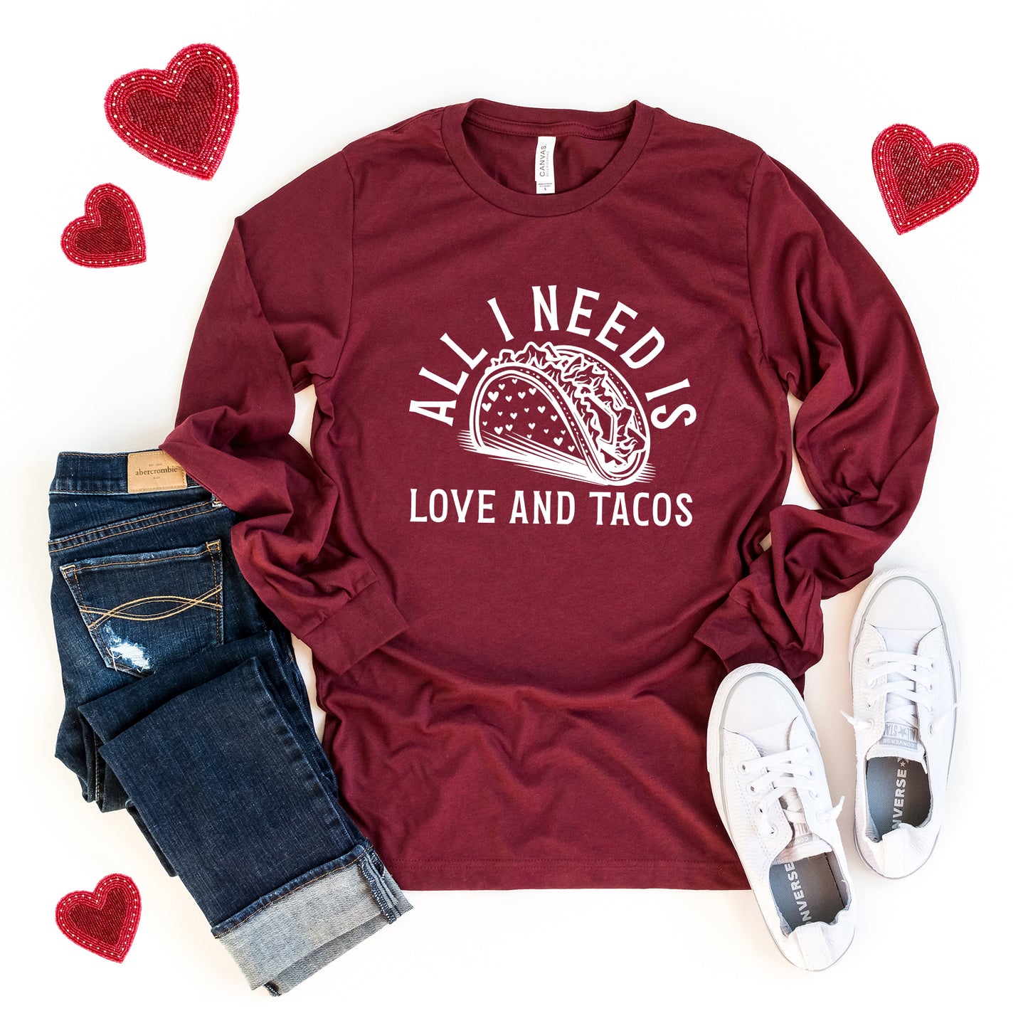 Valentine Taco | Long Sleeve Graphic Tee