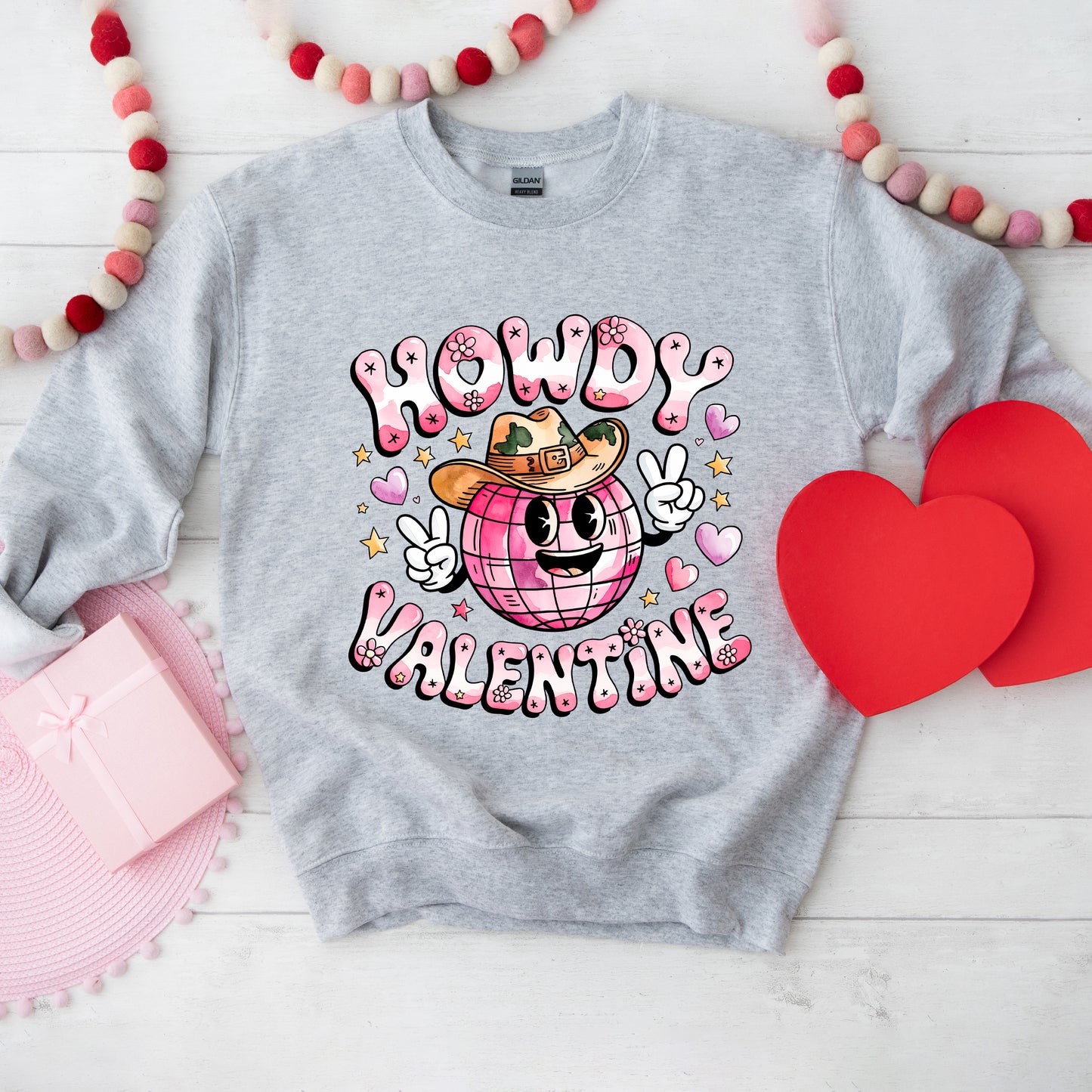 Howdy Valentine Disco Ball | Sweatshirt