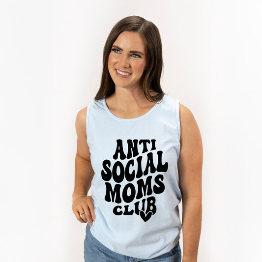 Anti Social Moms Club Heart | Garment Dyed Tank